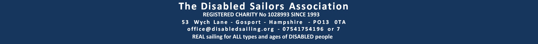 Accessible sailing charity address